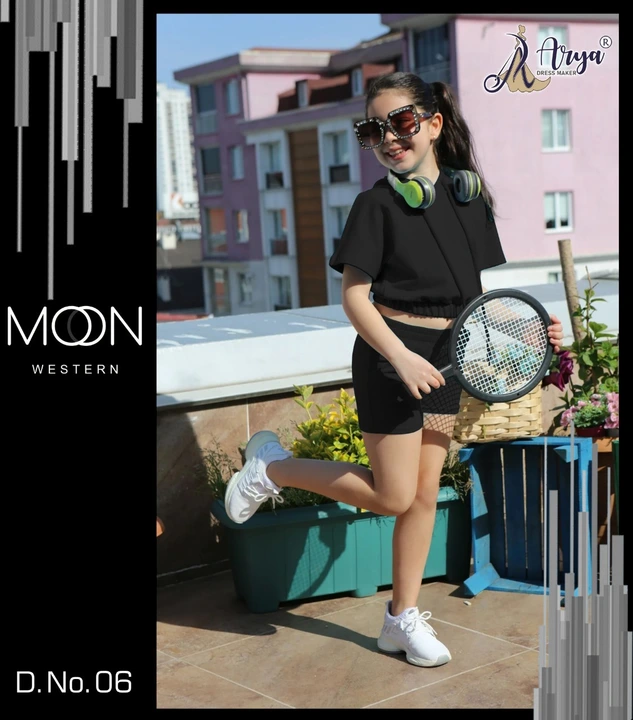 👧 *MOON CHILDREN*👧
🔷 -Western style
🔷- 2 pic
🔷- Cap top and shorty
🔷- 6 - Colour 
🔷- Fabric-  uploaded by Divya Fashion on 9/27/2023