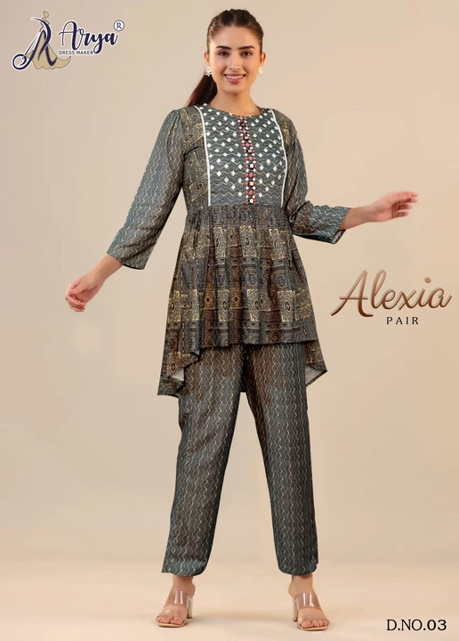 *Alexia Western wear Pair*

- Colour - 6

- Original mirror work

- Fabric :- Cotton muslin with Pri uploaded by Divya Fashion on 9/27/2023