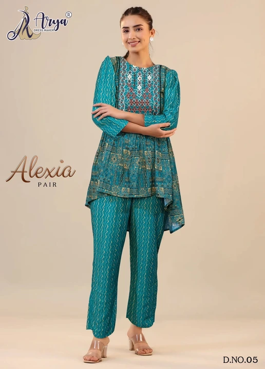 *Alexia Western wear Pair*

- Colour - 6

- Original mirror work

- Fabric :- Cotton muslin with Pri uploaded by Divya Fashion on 9/27/2023