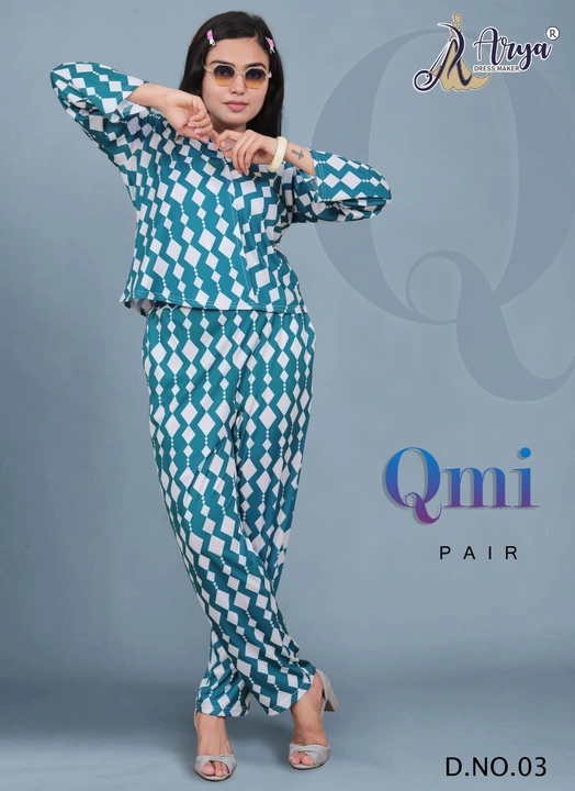 *QMI PAIR*
••••••~
Fabric

Top  & Pant Fabric – Lycra Digital Print


Product Detail

2 piece { Top  uploaded by Divya Fashion on 9/27/2023