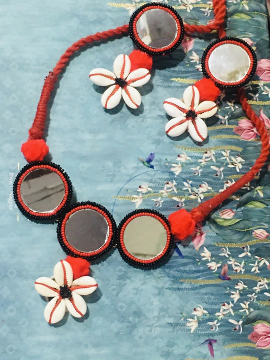 Mirror and kodi necklace set  uploaded by Sunderam creation on 9/28/2023