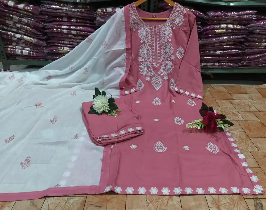 Embroidered kurti with pent and  uploaded by PANIHARI COLLECTION CENTRE on 9/28/2023