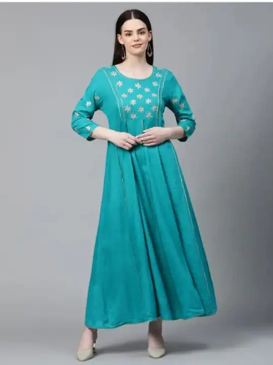 Rayon gota-patti gown uploaded by Hari Om Fashion  on 9/28/2023