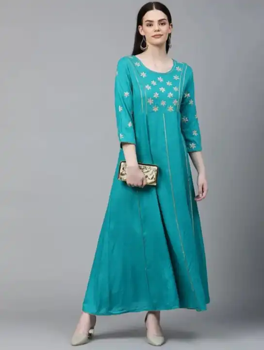 Rayon gota-patti gown uploaded by Hari Om Fashion  on 9/28/2023