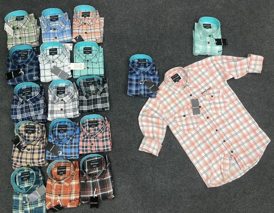 Palm angeles twill check double pocket shirt  uploaded by business on 9/28/2023