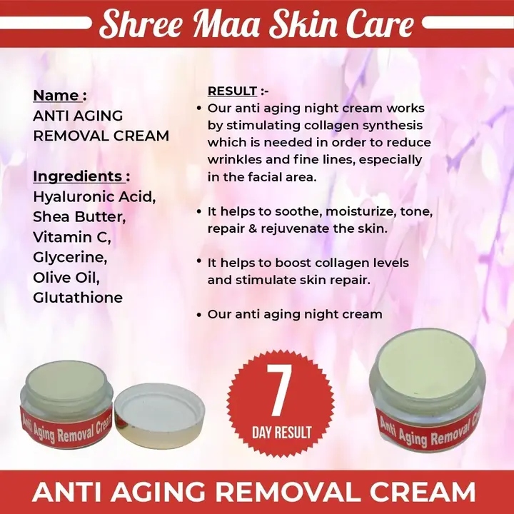 Anti aging removal cream  uploaded by Shree maa skin care on 9/28/2023