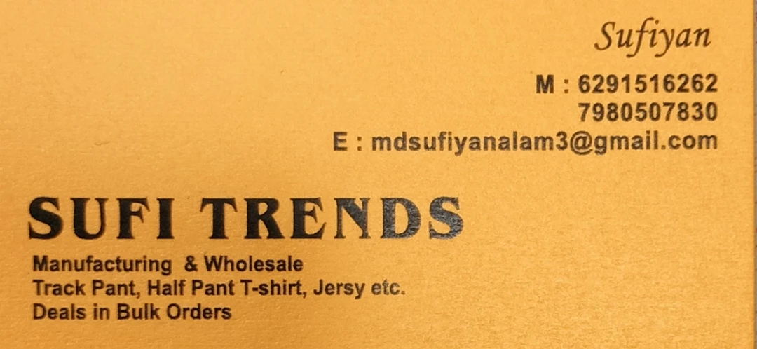 Visiting card store images of Sufi Trends
