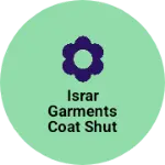 Business logo of Israr garments coat shut blezar 3,ps shut