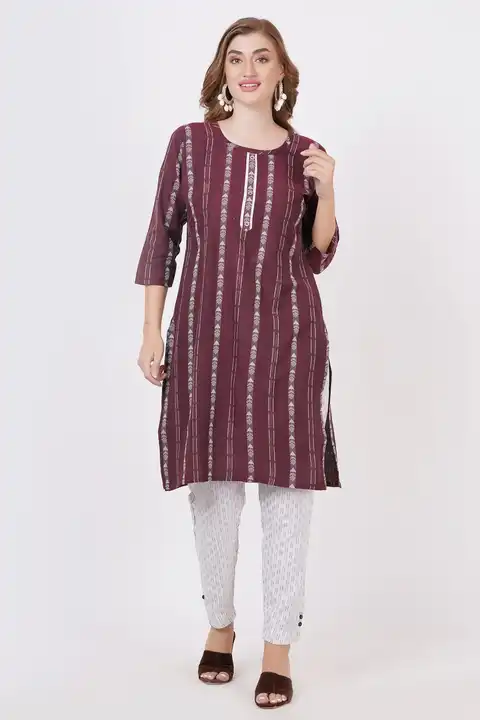 Cotton Kurti With Trouser Set  uploaded by The Indian Shop  on 9/29/2023