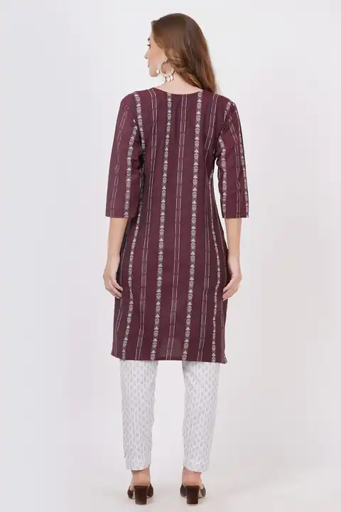 Cotton Kurti With Trouser Set  uploaded by The Indian Shop  on 9/29/2023