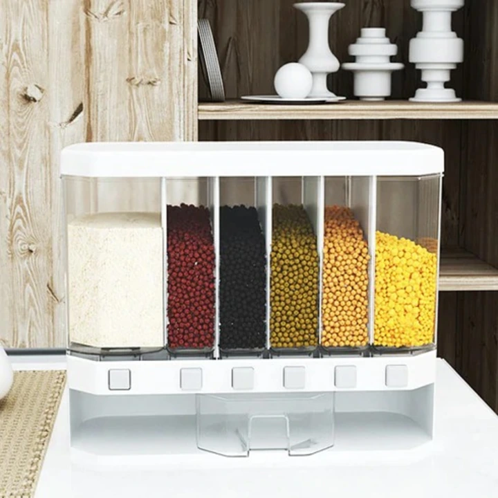 6 in 1 grid wall mounted food dispenser  uploaded by The palak trading company on 9/29/2023