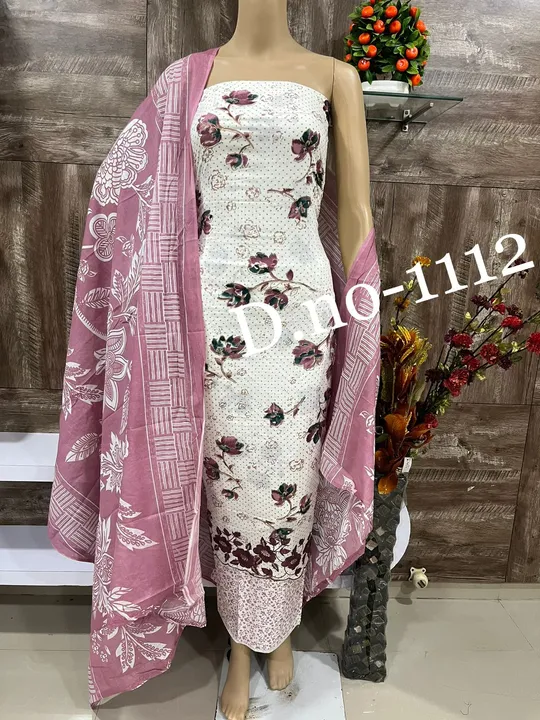 Pure cotton suit with daman work uploaded by business on 9/29/2023