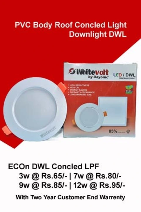 5w,7w,9w Concled Light- Hex polycarbonate body uploaded by Dayonic Home Appliances Pvt. Ltd. on 9/29/2023