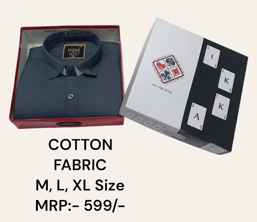 ♦️♣️1KKA♥️♠️ EXCLUSIVE  SOLID COTTON SHIRTS FOR MEN uploaded by Kushal Jeans, Indore on 9/29/2023