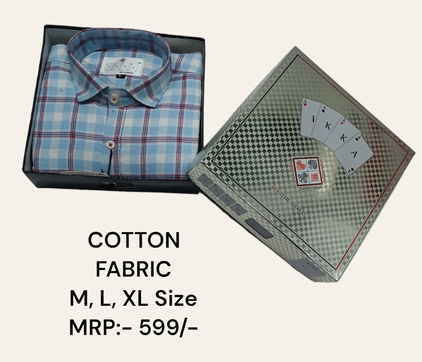 ♦️♣️1KKA♥️♠️ EXCLUSIVE CHECKERED COTTON SHIRTS FOR MEN uploaded by business on 9/29/2023
