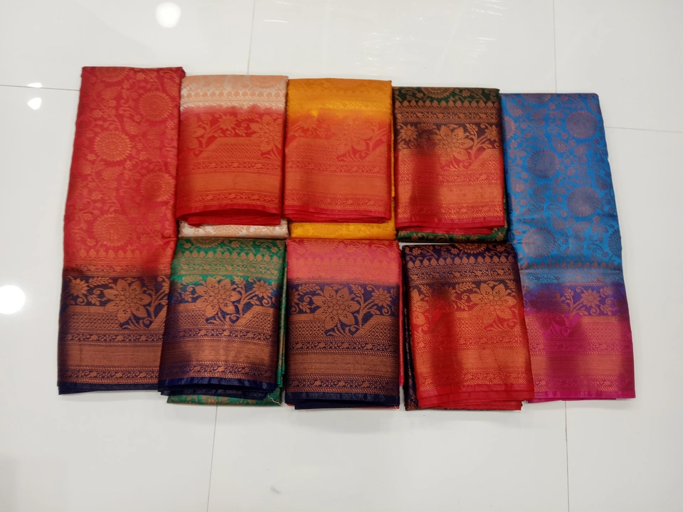 Balatan Silk copper and violet jari Richpallu saree  uploaded by NARMADA SILK on 9/29/2023
