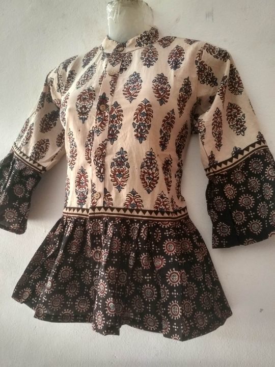 Post image Kutchi hand Blok print short top