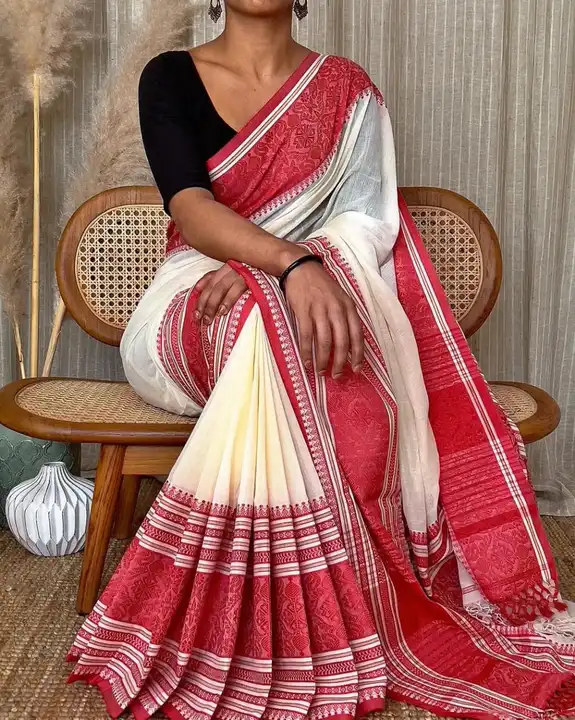 Durga Puja special handloom saree  uploaded by business on 9/29/2023