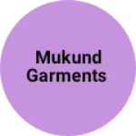 Business logo of Mukund garments