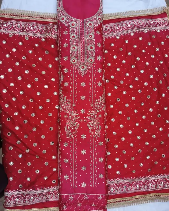 Malai cotton heavy embroidery suits and heavy dupatta  uploaded by Aahana Collection on 9/30/2023
