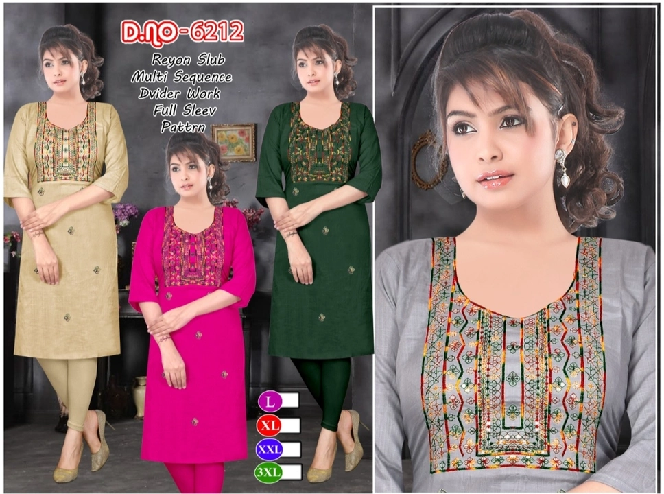 Sequence work kurti uploaded by RJ Creation on 9/30/2023