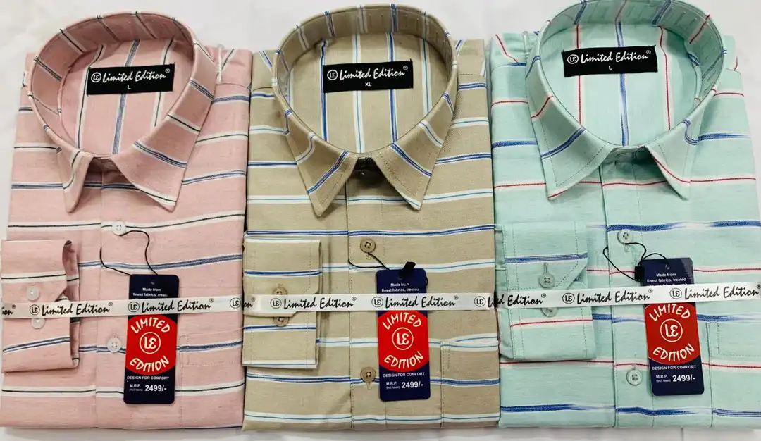 Cotton shirt limited stock uploaded by Aman Enterprises WhatsApp or call +919711706212 on 9/30/2023