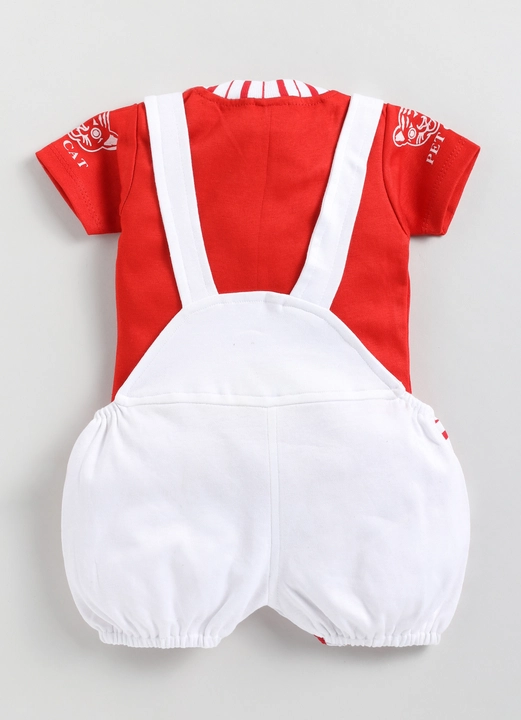 Red Top bottom set dungaree  uploaded by Thanisha Enterprise (Mommy Club) on 8/5/2023