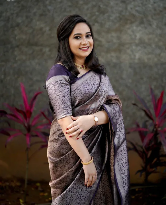 Rich pallu With Allover silver Zari Weaving design saree  uploaded by DHANANJAY CREATION  on 9/30/2023