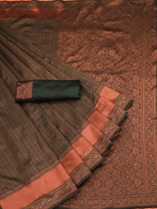 Rich pallu With golden Zari Weaving design saree  uploaded by DHANANJAY CREATION  on 9/30/2023