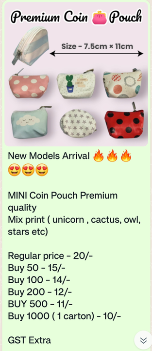 Premium Coin Pouch 👛🪙 uploaded by Sha kantilal jayantilal on 9/30/2023