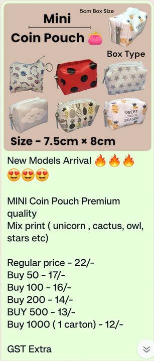 Mini coin 👛🪙 pouch 👝 uploaded by Sha kantilal jayantilal on 9/30/2023
