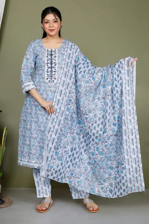 Beautiful cotton Kurtis 3 piece Set best quality best Price  uploaded by business on 9/30/2023