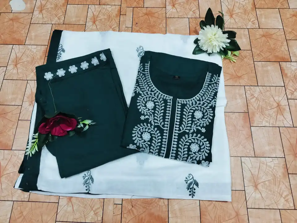 Embroidered kurti with pent and dupatta  uploaded by PANIHARI COLLECTION CENTRE on 9/30/2023