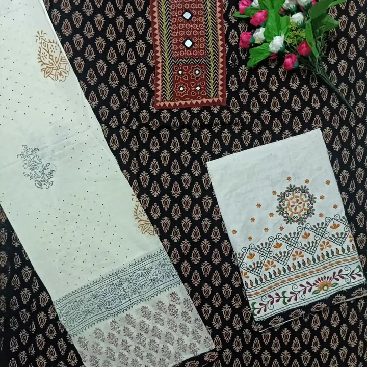 Pure  Cotton Material

Ajrakh Print Netural Daing......Peach Work Top And  Bottom 3.Pis Suit Availab uploaded by S.A AJARAKH HEND BALOCK PARINT SAREE on 9/30/2023