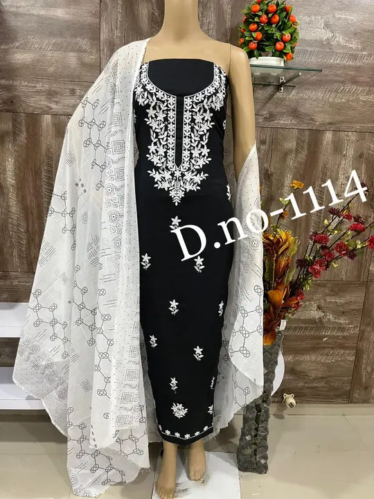 Latest Lucknow Work Bottom Embroidery Suit and Dress Material  uploaded by Zuberiya Global on 9/30/2023