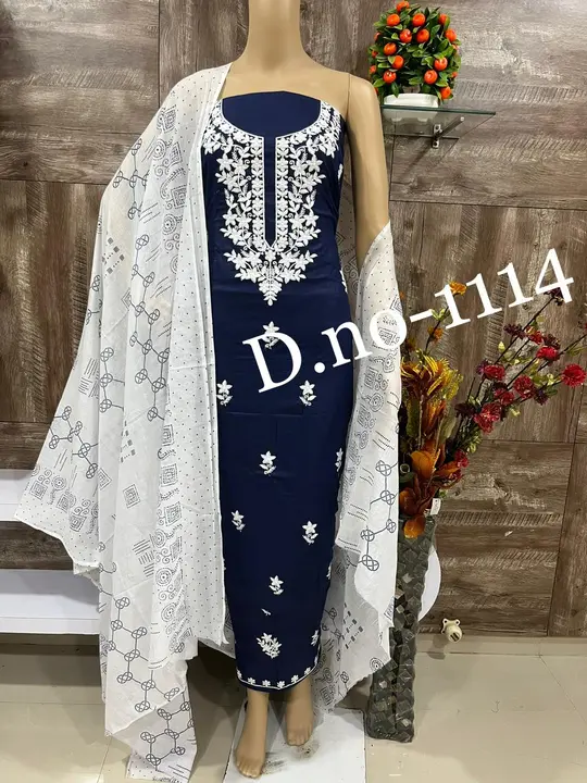 Latest Lucknow Work Bottom Embroidery Suit and Dress Material  uploaded by Zuberiya Global on 9/30/2023