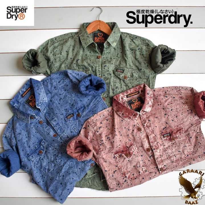 Post image *10A QUALITY*

*3 COLOURS AWESOME SHADE*

 *FULL HIGH QUALTY*

*Genuine artical*👌👌
 
Brand  *SUPERDRY.*

Item. *RFD WASHING SHIRT* 

Size. *M,L,XL*

Rate. *Only for just 500rs* 

*FULL STOCK AVAILABLE*

 *Proper Genuine REGULAR FIT Size* 

*Awesome Quality*
😍😍😍😍😍😍

*BEST FOR PERSONAL USE😊*