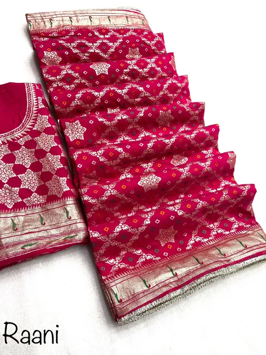 *heavy meenakari 🔥*  *Ethenic Brand of women choice*  💃 Beautiful Banarasi  cotton silk saree..... uploaded by Marwadi Businessmen on 10/1/2023