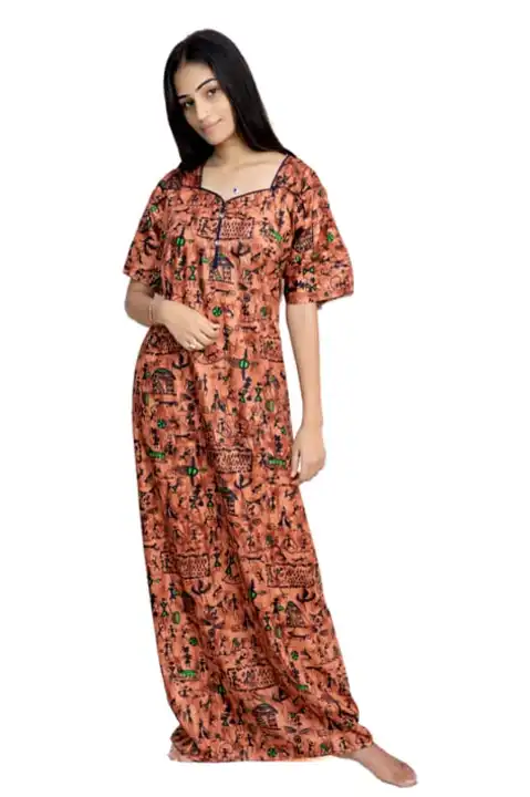 Cotton nighty gown uploaded by MUKUL TEXTILE MILLS on 10/1/2023