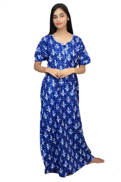Cotton nighty gown uploaded by MUKUL TEXTILE MILLS on 10/1/2023