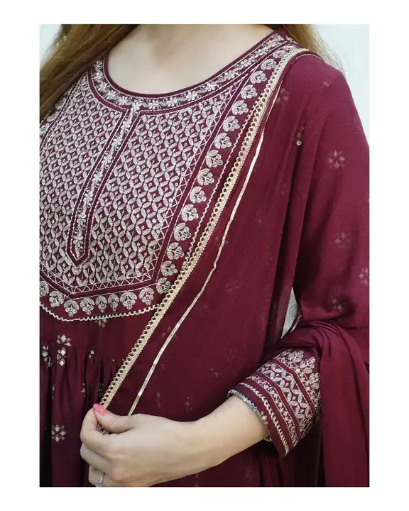 Reyon Kurta with Pant and Dupatta uploaded by Online Ladies Dresses on 10/1/2023