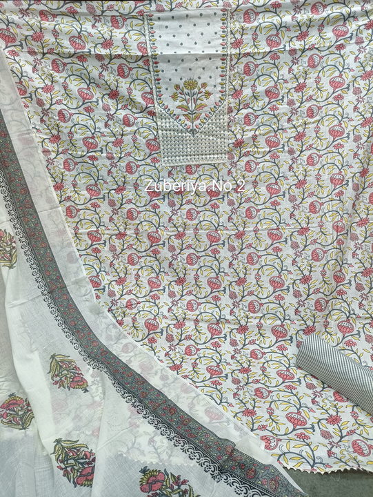 Full Cut Heavy Cotton Designer Suit Embroidery For Women uploaded by Zuberiya Global on 10/1/2023