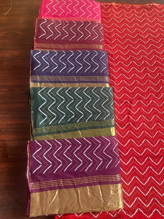Lagdi patta badhni sarees  uploaded by business on 10/1/2023