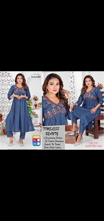 2 pcs aliya cut pant kurti sets All readymate items available  uploaded by Radha Creation , Maira sales for Readymade items on 10/1/2023
