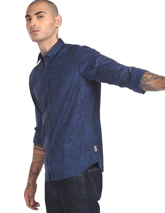 hot button printed denim shirt for men!  uploaded by business on 10/1/2023