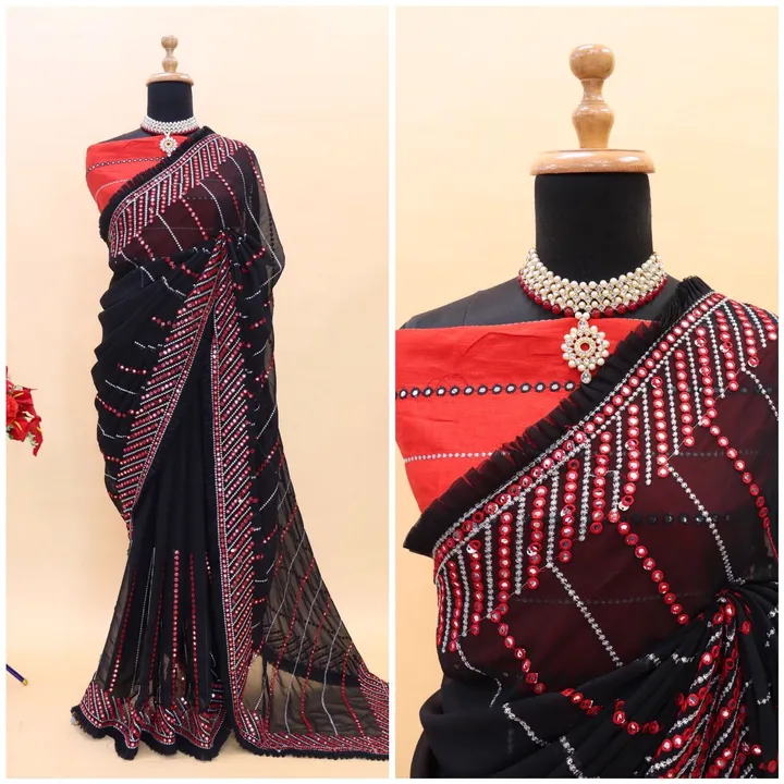 Georgette saree  uploaded by SAURYA LIFE STYLE on 10/1/2023