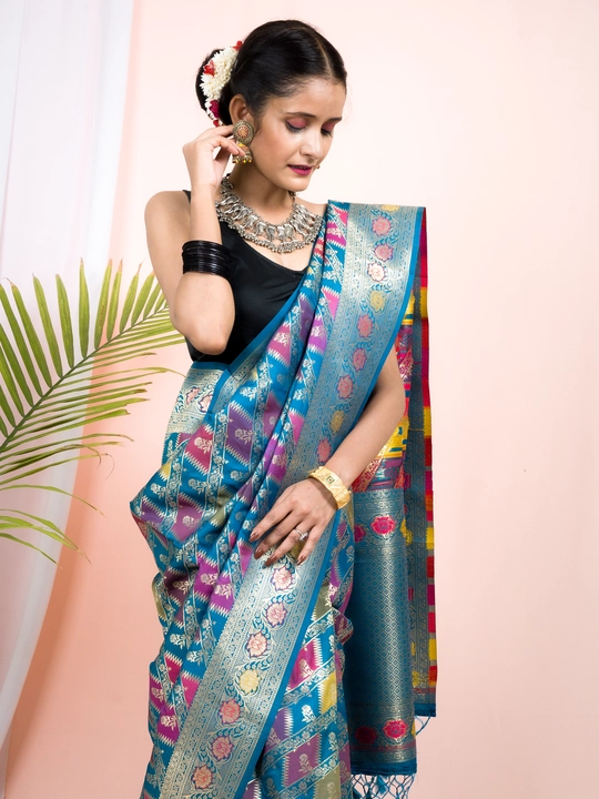 Retail Banarasi Rangkat Saree - 4 colors available uploaded by business on 10/1/2023