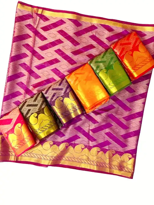 Organza Pattern patola Saree
Full Saree with Blouse
Colour - 7
Set       - 7
MOQ   uploaded by H.A Traders on 10/1/2023