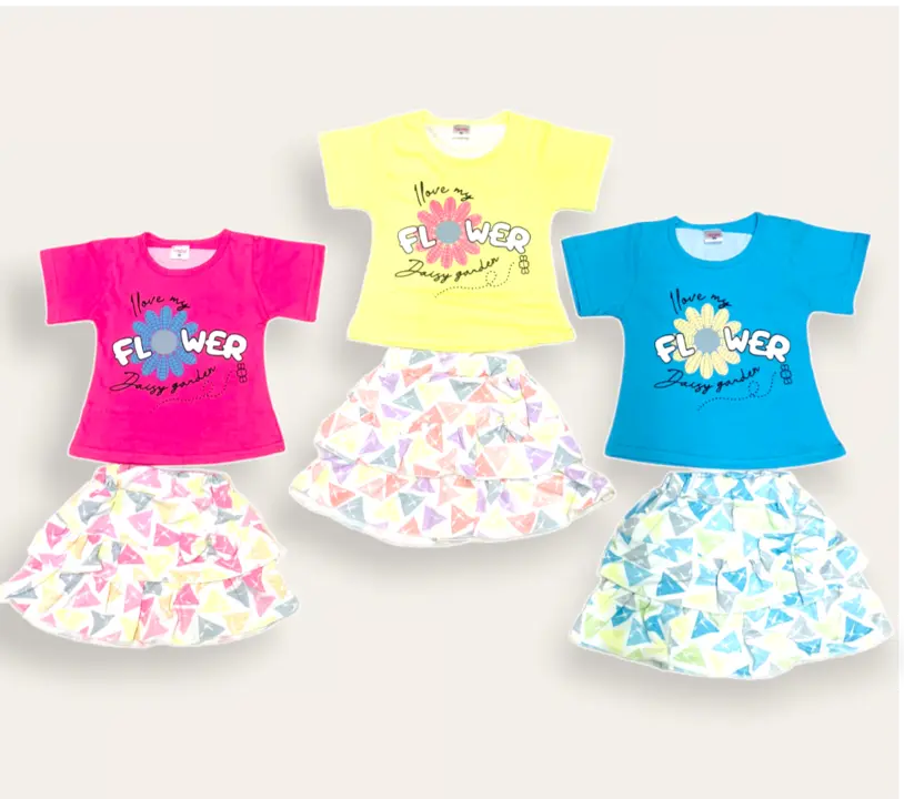 Girls top skirt set   (size 16×20) uploaded by business on 10/1/2023