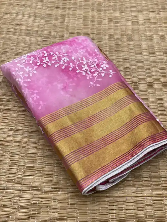 Organza saree  uploaded by business on 10/1/2023